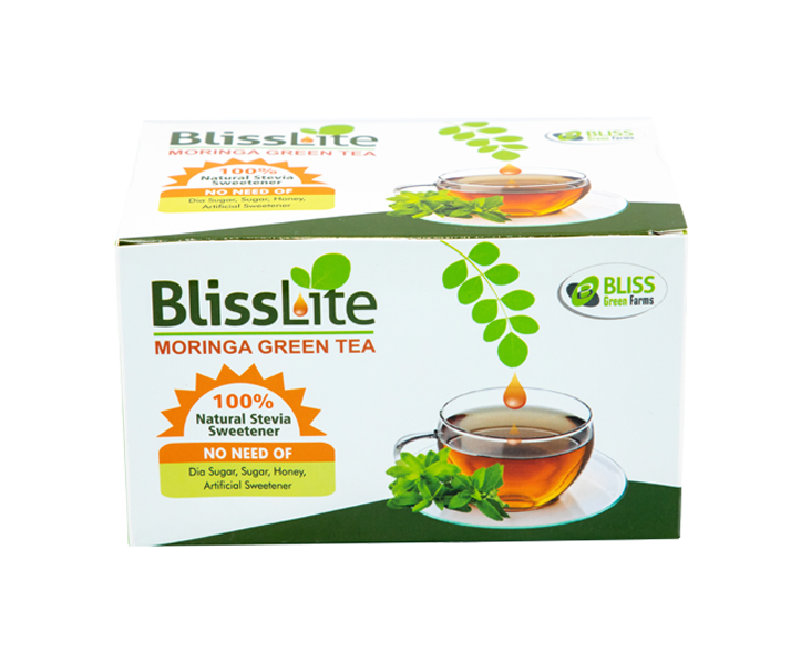 Bliss Lite Moringa Green Tea(plain flavor) with Stevia as a Natural Sweetner- (30 Boxes/ Cartoon Box)(30 pcs x 25dips)