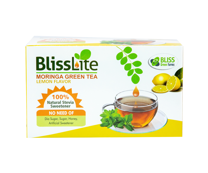 Bliss Lite Moringa Green Tea (Lemon Flavor) with Stevia as a Natural Sweetner (30 Boxes/ Cartoon Box)(30 Pcs X 25dips)
