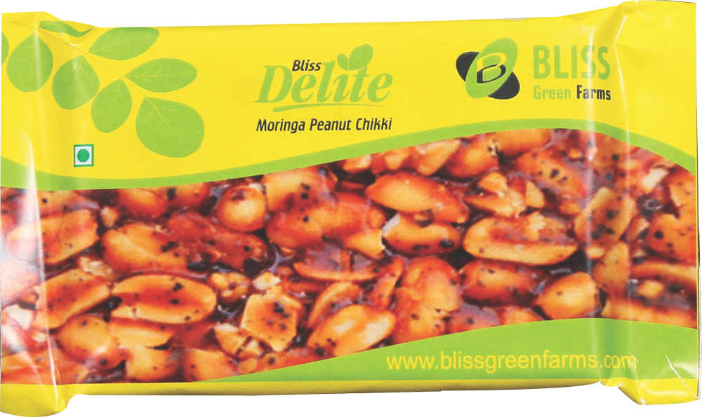 Bliss Delite Moringa Peanut Chikki (16 kgs/ Cartoon Box)(320 pcs x 50gms)