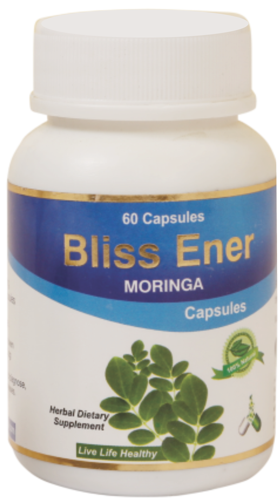 Bliss Ener - Moringa Capsules (50 Pieces/ Cartoon Box) (50pcs Tablets)