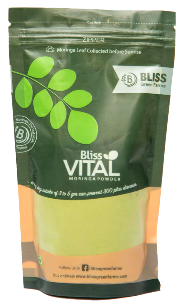 Bliss Vital Moringa Powder (12 Kgs/ Cartoon Box) (120 Pcs X 100gms)